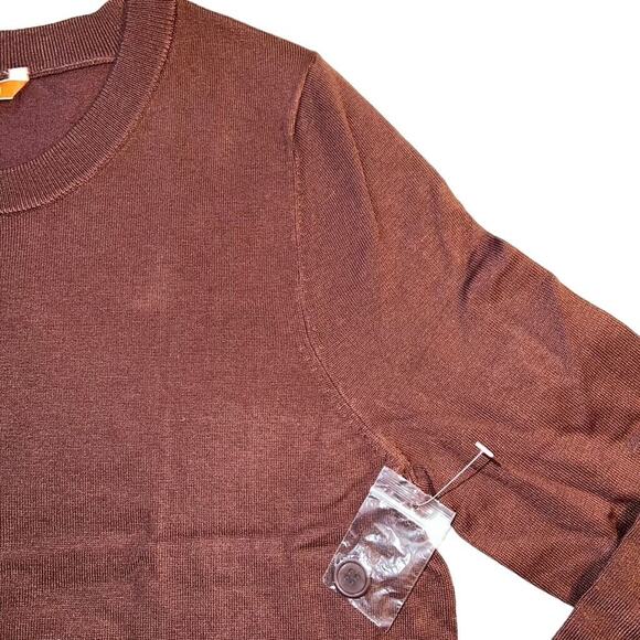 ModCloth Womens Button Detail Pullover Tunic Sweater High Low Brown Medium - Picture 7 of 14